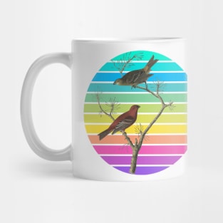 Lark Birds perched on the branches Mug